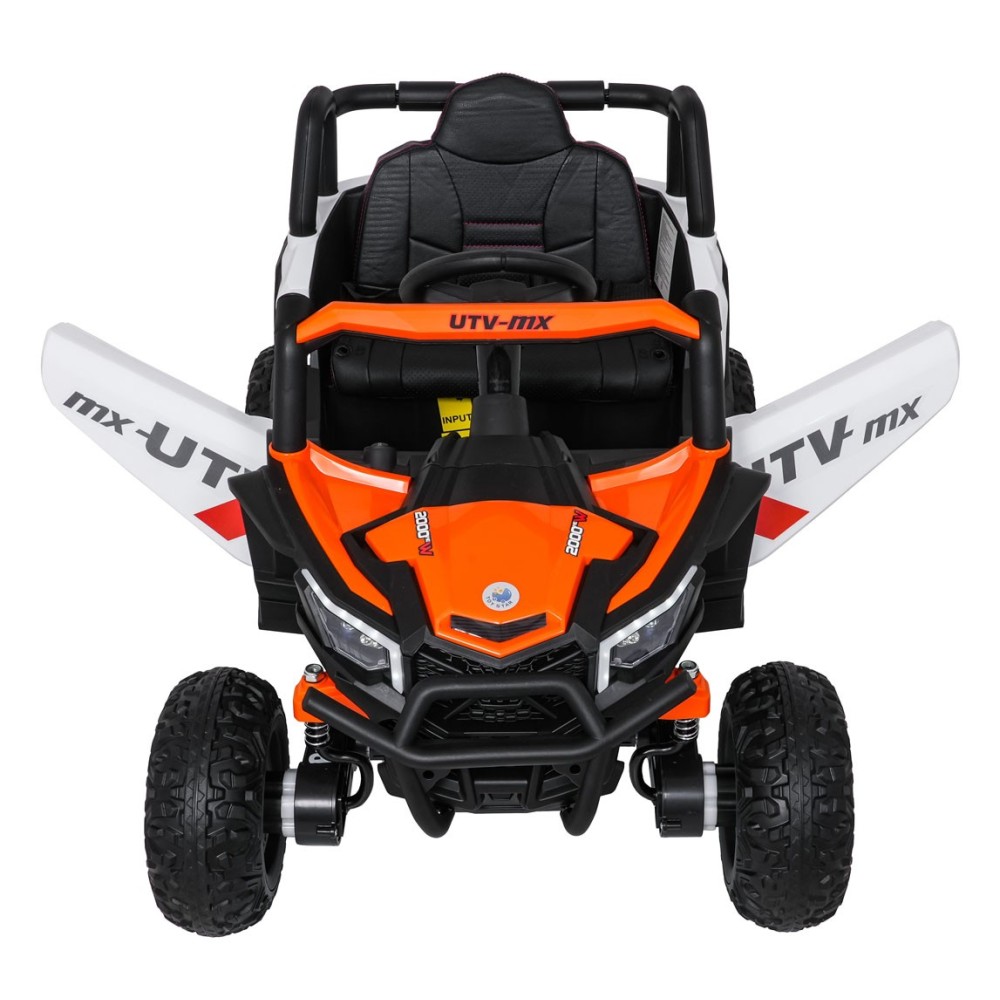 JOKO Elektrické Autíčko Buggy Madman UTV-MX 4x4, penové kolesá, kožené sedadlo, biela