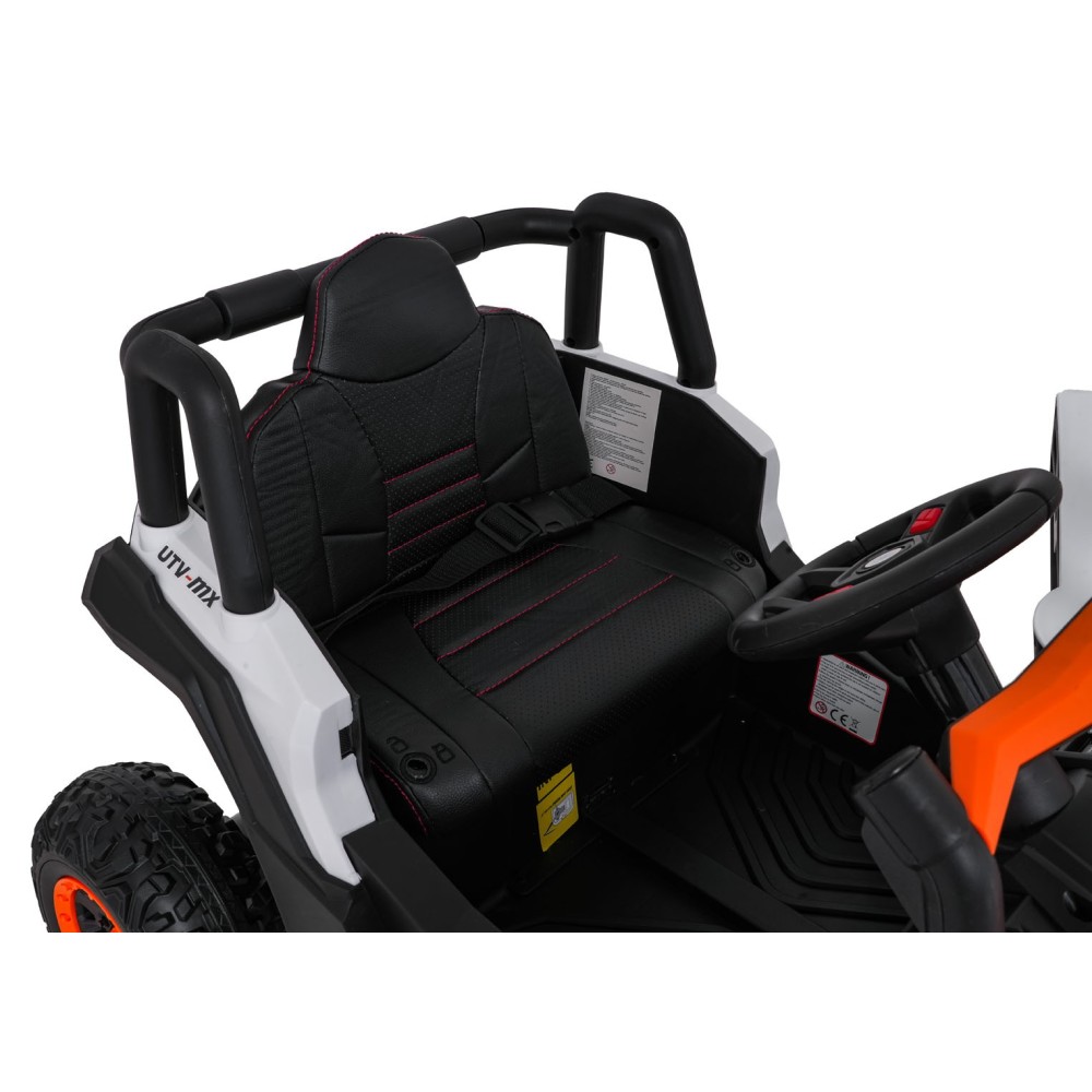 JOKO Elektrické Autíčko Buggy Madman UTV-MX 4x4, penové kolesá, kožené sedadlo, biela