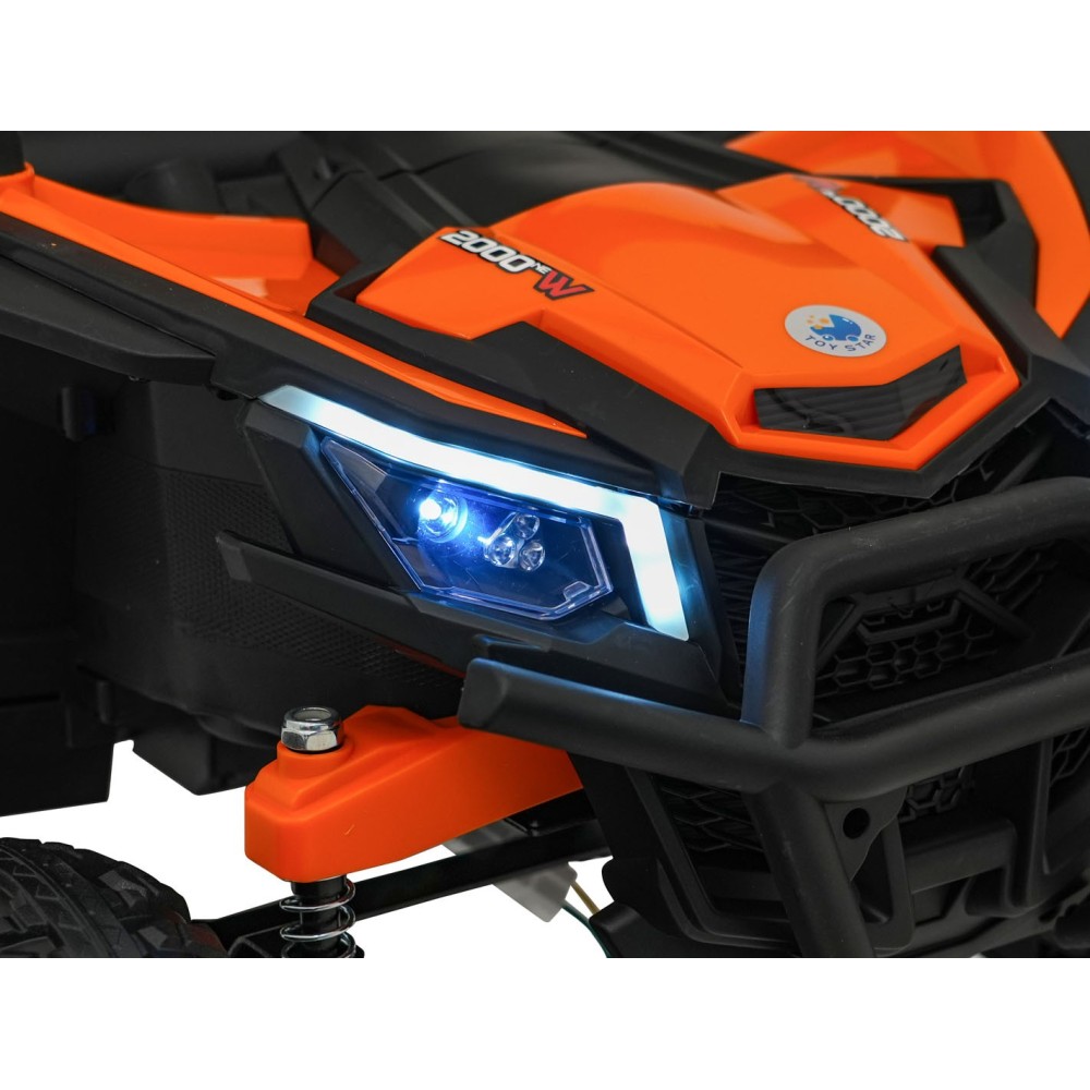 JOKO Elektrické Autíčko Buggy Madman UTV-MX 4x4, penové kolesá, kožené sedadlo, biela