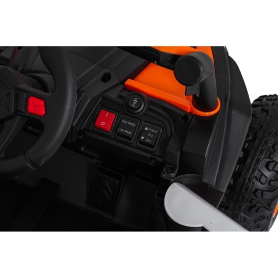 JOKO Elektrické Autíčko Buggy Madman UTV-MX 4x4, penové kolesá, kožené sedadlo, biela