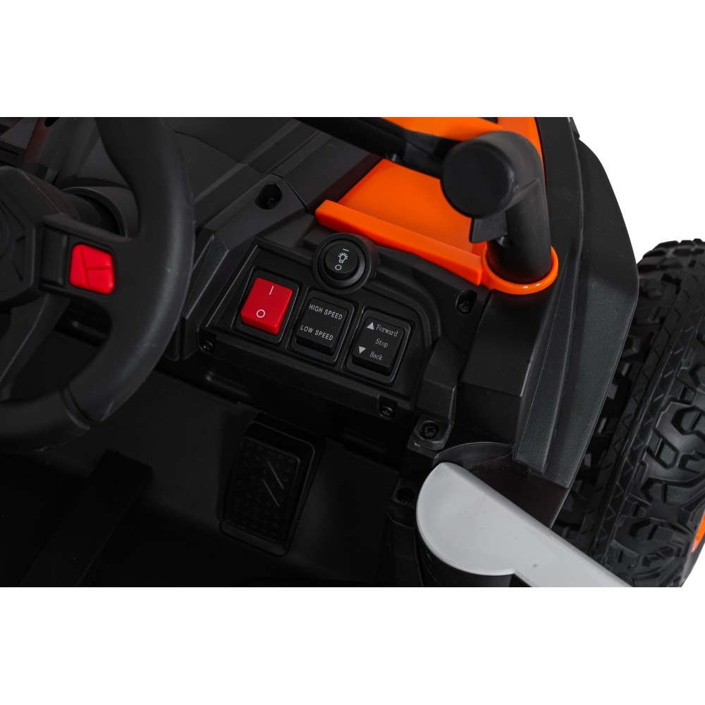 JOKO Elektrické Autíčko Buggy Madman UTV-MX 4x4, penové kolesá, kožené sedadlo, biela