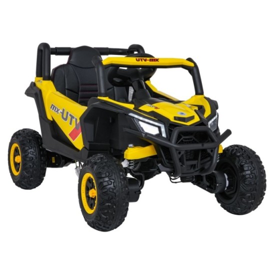 JOKO Elektrické Autíčko Buggy Madman UTV-MX 4x4, penové kolesá, kožené sedadlo, žlté