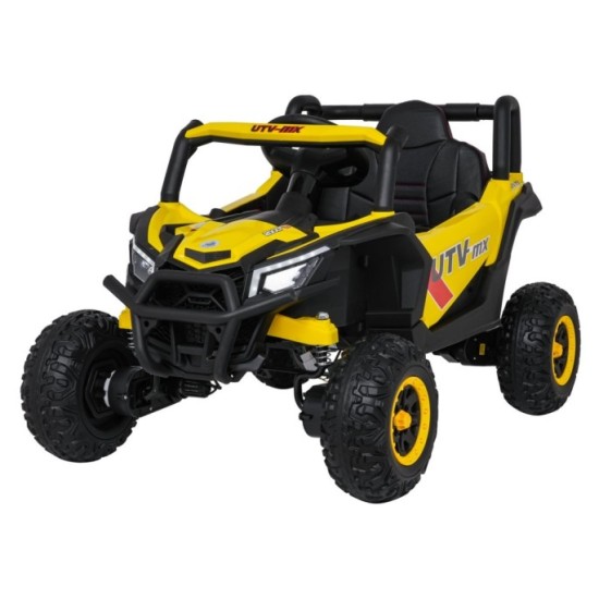 JOKO Elektrické Autíčko Buggy Madman UTV-MX 4x4, penové kolesá, kožené sedadlo, žlté