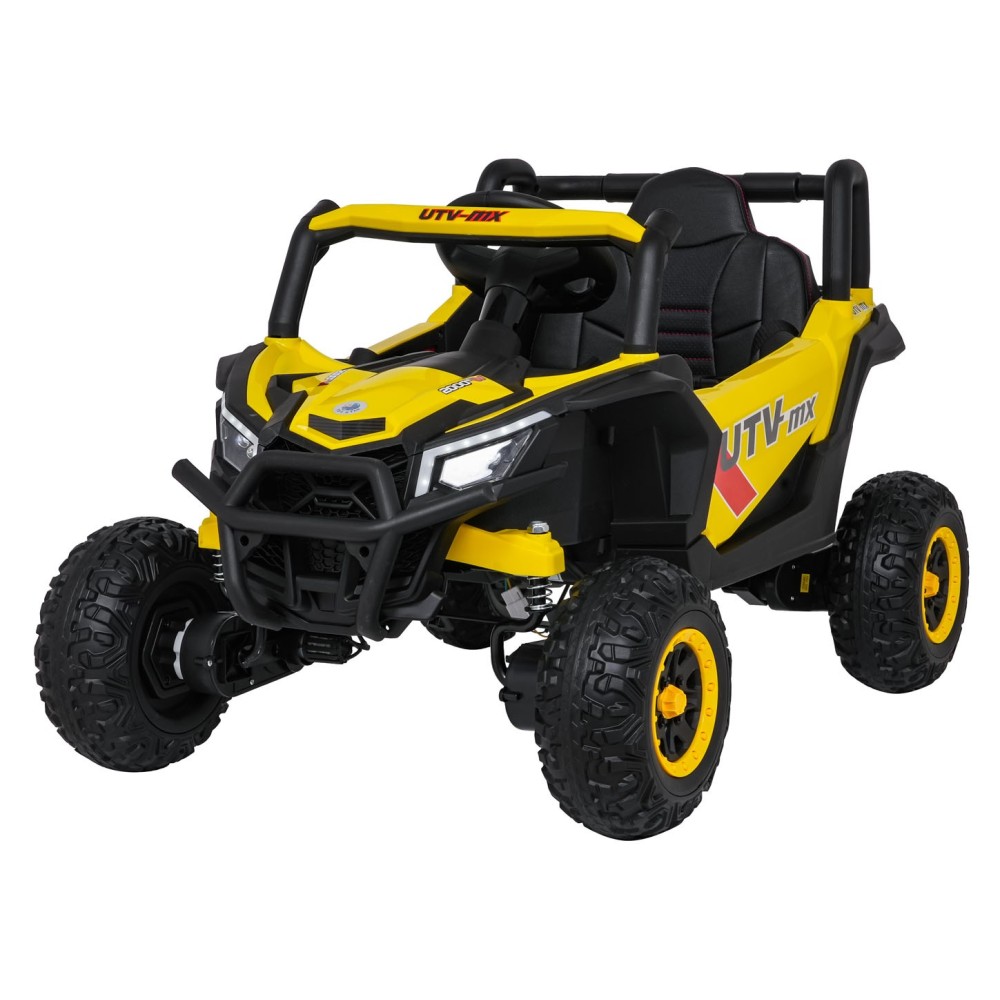 JOKO Elektrické Autíčko Buggy Madman UTV-MX 4x4, penové kolesá, kožené sedadlo, žlté