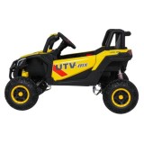 JOKO Elektrické Autíčko Buggy Madman UTV-MX 4x4, penové kolesá, kožené sedadlo, žlté