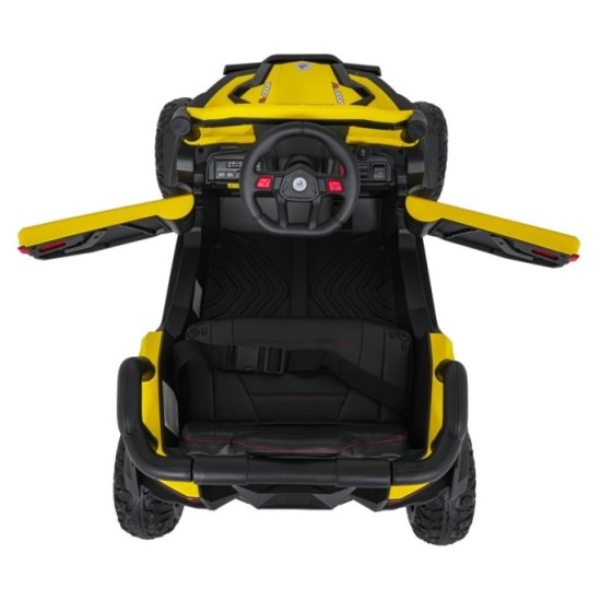 JOKO Elektrické Autíčko Buggy Madman UTV-MX 4x4, penové kolesá, kožené sedadlo, žlté