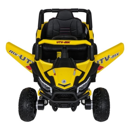 JOKO Elektrické Autíčko Buggy Madman UTV-MX 4x4, penové kolesá, kožené sedadlo, žlté