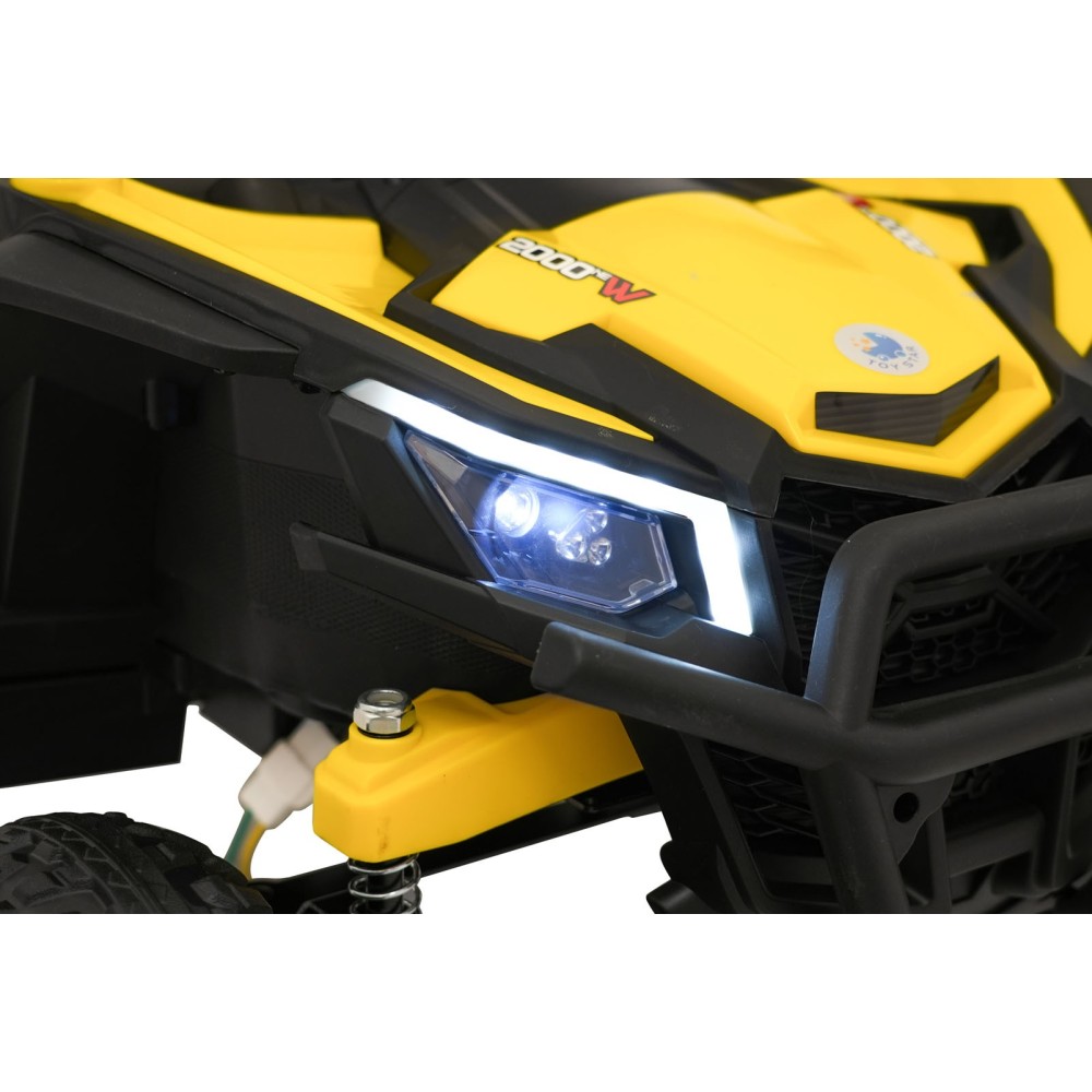 JOKO Elektrické Autíčko Buggy Madman UTV-MX 4x4, penové kolesá, kožené sedadlo, žlté