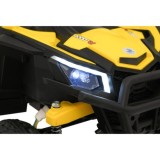 JOKO Elektrické Autíčko Buggy Madman UTV-MX 4x4, penové kolesá, kožené sedadlo, žlté