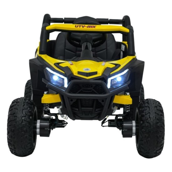 JOKO Elektrické Autíčko Buggy Madman UTV-MX 4x4, penové kolesá, kožené sedadlo, žlté