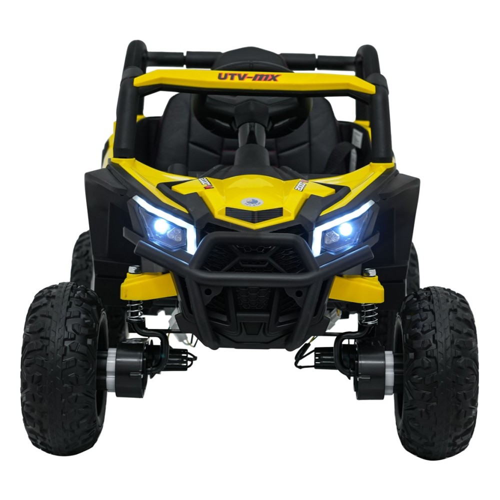 JOKO Elektrické Autíčko Buggy Madman UTV-MX 4x4, penové kolesá, kožené sedadlo, žlté