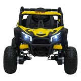 JOKO Elektrické Autíčko Buggy Madman UTV-MX 4x4, penové kolesá, kožené sedadlo, žlté