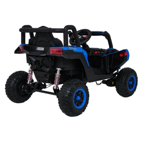 JOKO Elektrické Autíčko Buggy Madman UTV-MX 4x4, penové kolesá, kožené sedadlo, modré