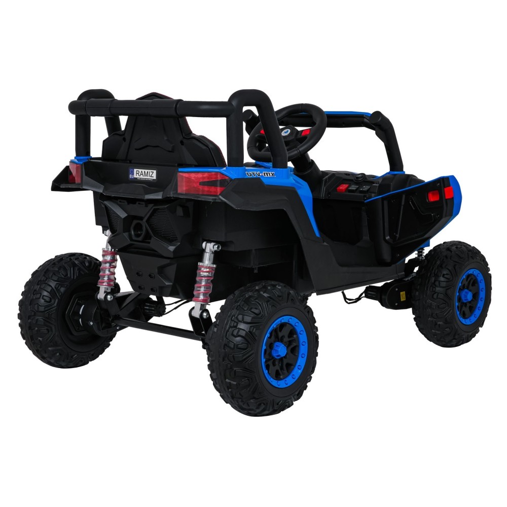 JOKO Elektrické Autíčko Buggy Madman UTV-MX 4x4, penové kolesá, kožené sedadlo, modré