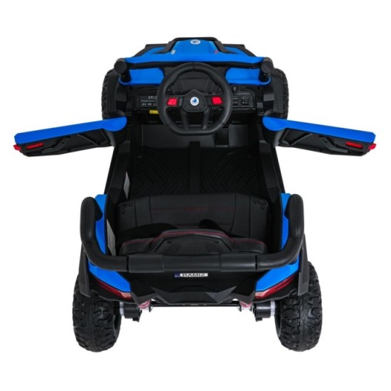 JOKO Elektrické Autíčko Buggy Madman UTV-MX 4x4, penové kolesá, kožené sedadlo, modré