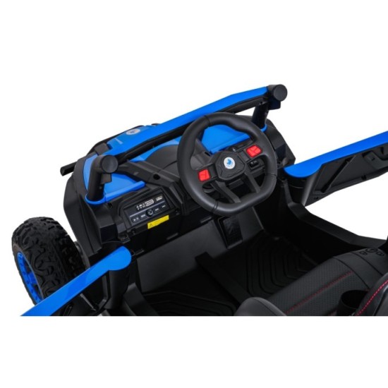 JOKO Elektrické Autíčko Buggy Madman UTV-MX 4x4, penové kolesá, kožené sedadlo, modré