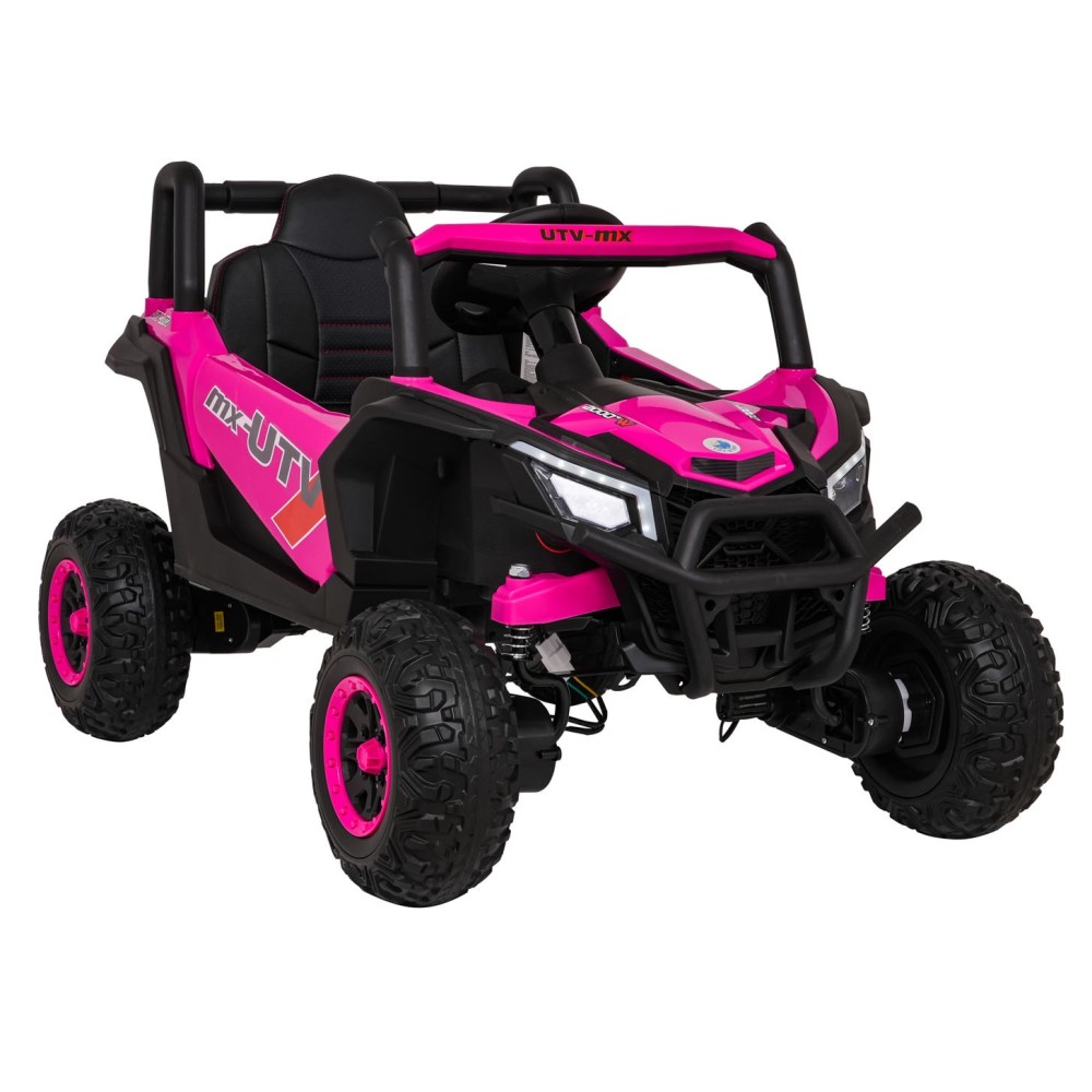 JOKO Elektrické Autíčko Buggy Madman UTV-MX 4x4, penové kolesá, kožené sedadlo, ružové