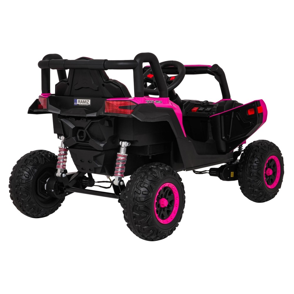 JOKO Elektrické Autíčko Buggy Madman UTV-MX 4x4, penové kolesá, kožené sedadlo, ružové