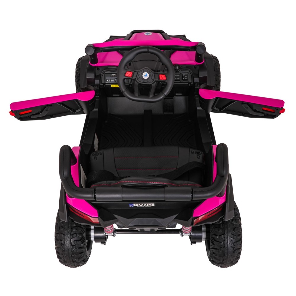 JOKO Elektrické Autíčko Buggy Madman UTV-MX 4x4, penové kolesá, kožené sedadlo, ružové