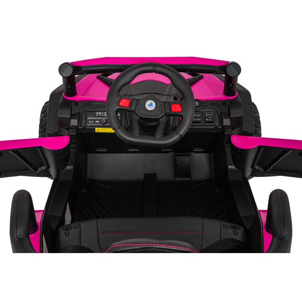 JOKO Elektrické Autíčko Buggy Madman UTV-MX 4x4, penové kolesá, kožené sedadlo, ružové