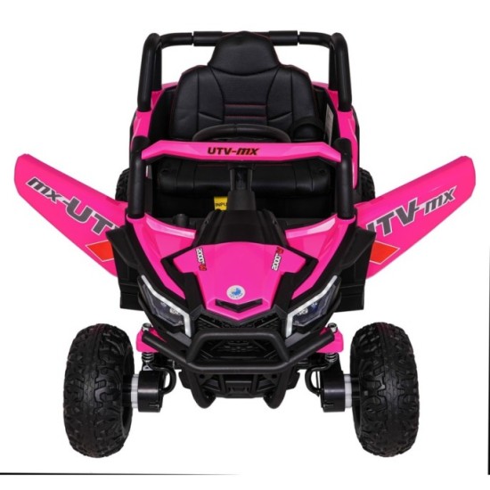 JOKO Elektrické Autíčko Buggy Madman UTV-MX 4x4, penové kolesá, kožené sedadlo, ružové