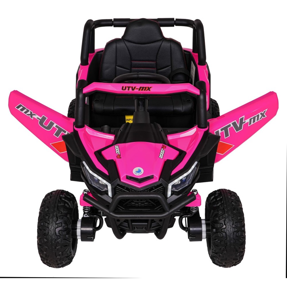 JOKO Elektrické Autíčko Buggy Madman UTV-MX 4x4, penové kolesá, kožené sedadlo, ružové