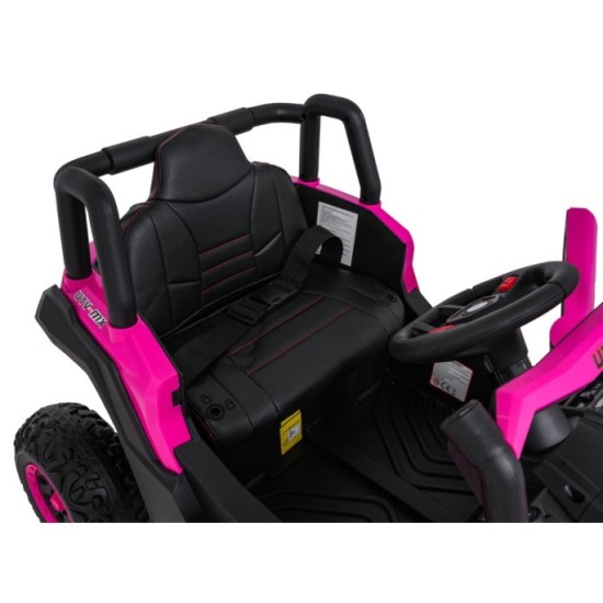 JOKO Elektrické Autíčko Buggy Madman UTV-MX 4x4, penové kolesá, kožené sedadlo, ružové