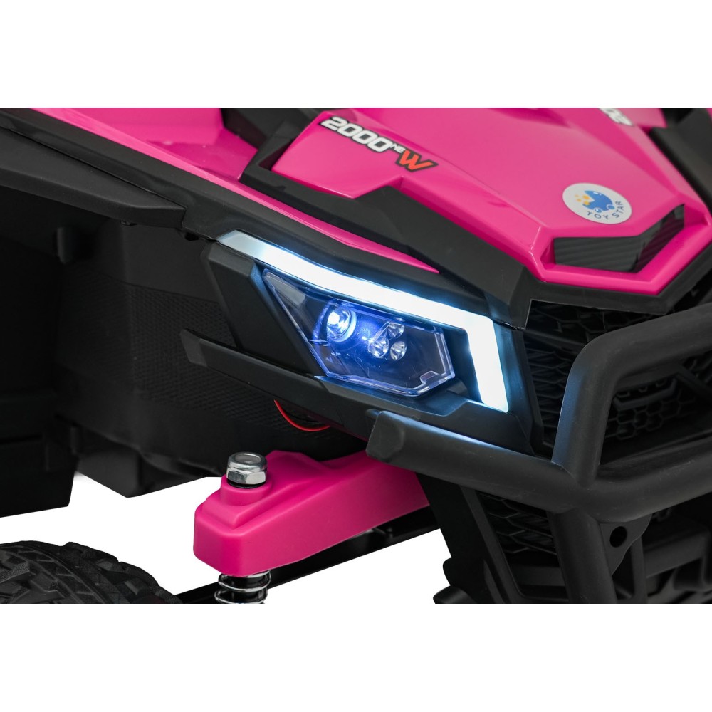 JOKO Elektrické Autíčko Buggy Madman UTV-MX 4x4, penové kolesá, kožené sedadlo, ružové