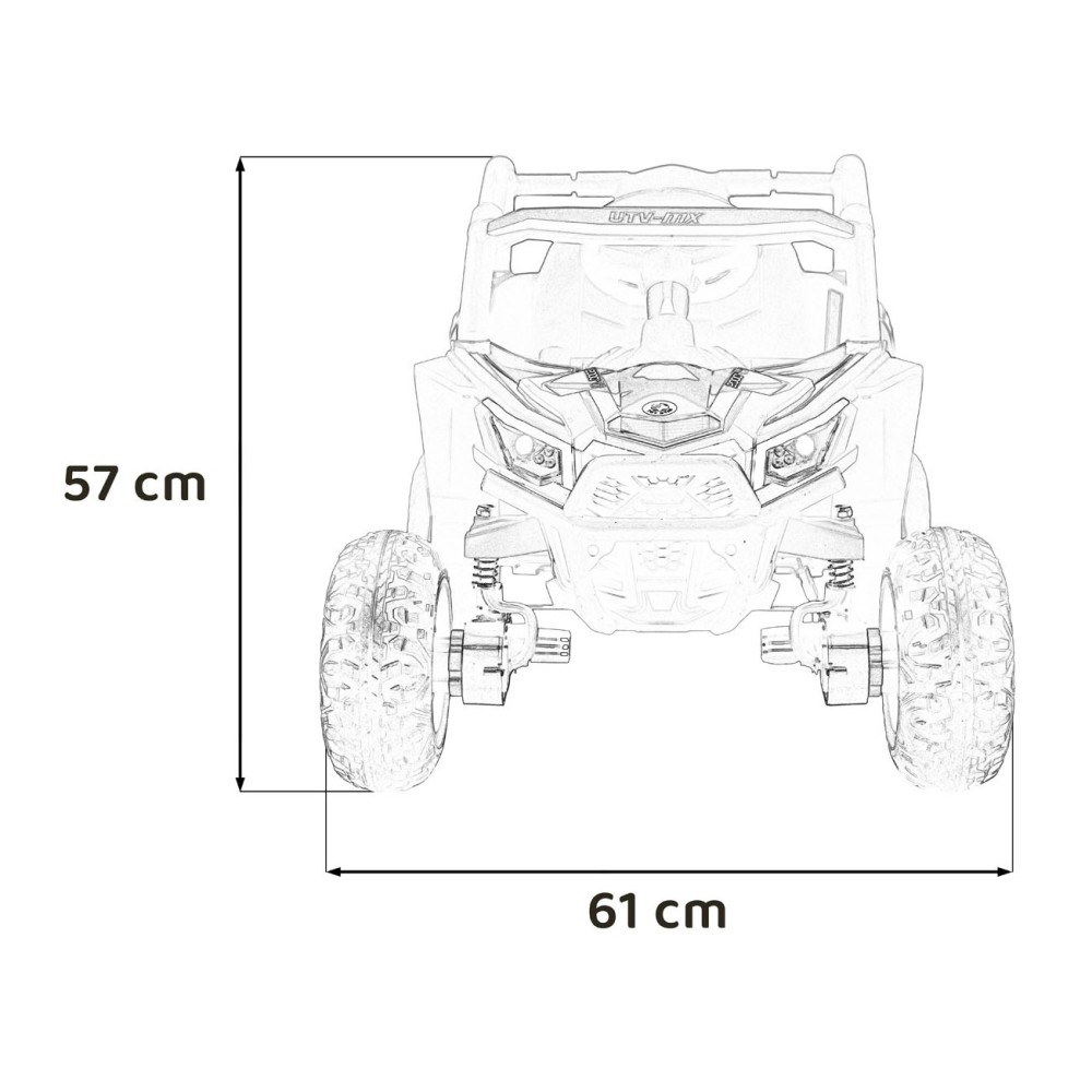 JOKO Elektrické Autíčko Buggy Madman UTV-MX 4x4, penové kolesá, kožené sedadlo, ružové