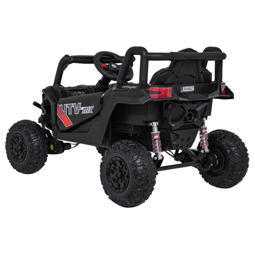JOKO Elektrické Autíčko Buggy Madman UTV-MX 4x4, penové kolesá, kožené sedadlo, čierne