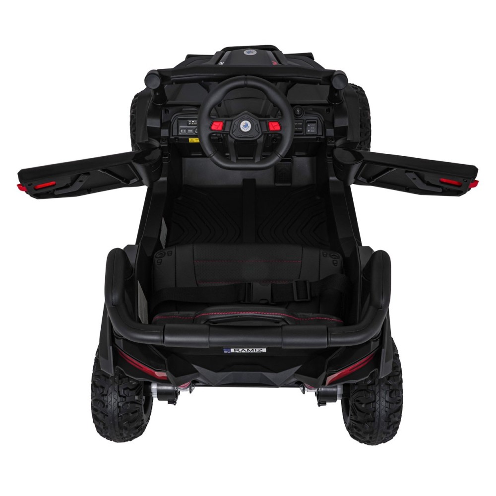 JOKO Elektrické Autíčko Buggy Madman UTV-MX 4x4, penové kolesá, kožené sedadlo, čierne