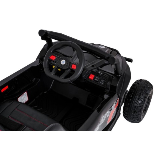 JOKO Elektrické Autíčko Buggy Madman UTV-MX 4x4, penové kolesá, kožené sedadlo, čierne