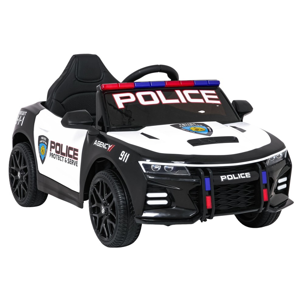 JOKO Elektrické autíčko Polícia 911 4x4, penové kolesá, kožené sedadlo,