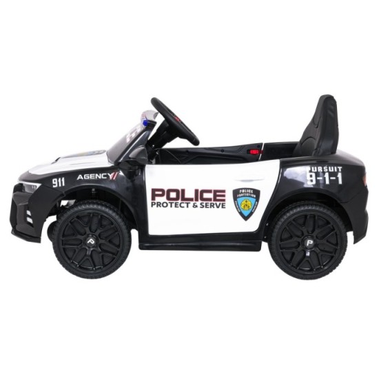 JOKO Elektrické autíčko Polícia 911 4x4, penové kolesá, kožené sedadlo,