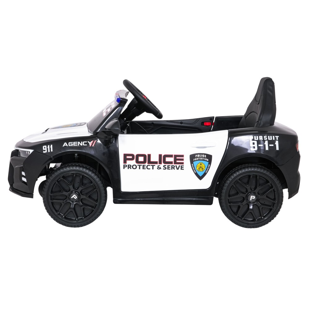 JOKO Elektrické autíčko Polícia 911 4x4, penové kolesá, kožené sedadlo,