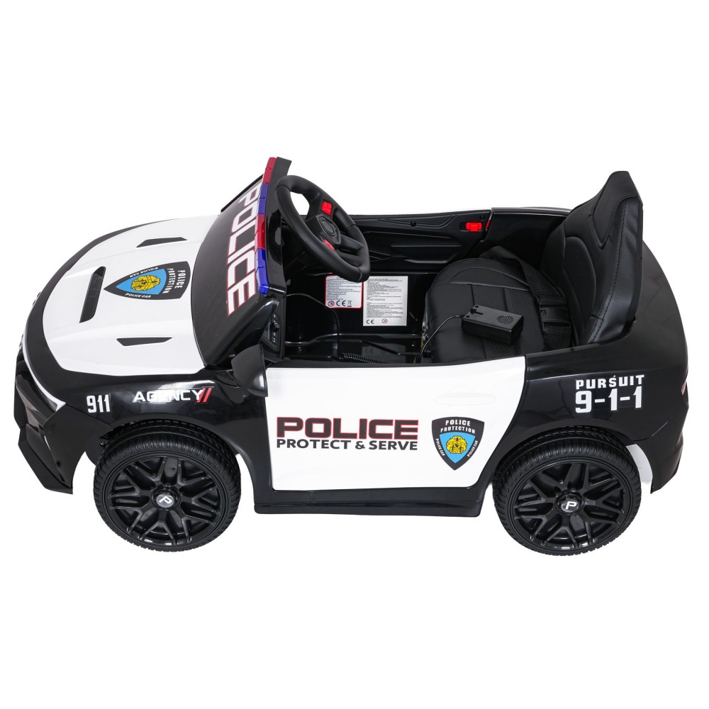 JOKO Elektrické autíčko Polícia 911 4x4, penové kolesá, kožené sedadlo,
