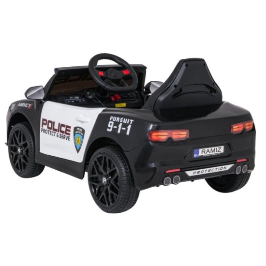 JOKO Elektrické autíčko Polícia 911 4x4, penové kolesá, kožené sedadlo,