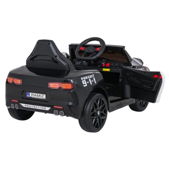 JOKO Elektrické autíčko Polícia 911 4x4, penové kolesá, kožené sedadlo,