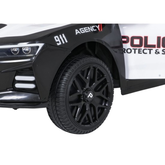 JOKO Elektrické autíčko Polícia 911 4x4, penové kolesá, kožené sedadlo,