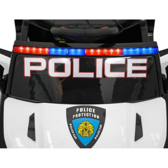 JOKO Elektrické autíčko Polícia 911 4x4, penové kolesá, kožené sedadlo,