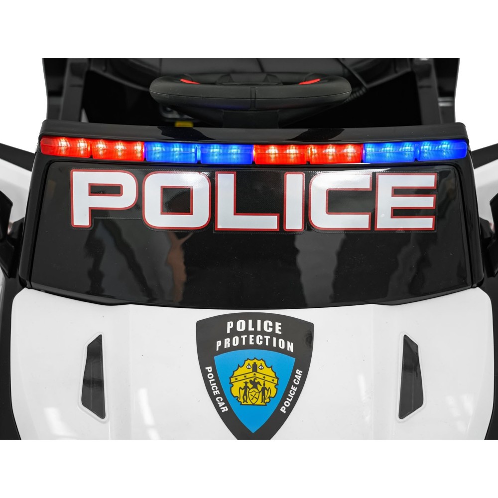 JOKO Elektrické autíčko Polícia 911 4x4, penové kolesá, kožené sedadlo,