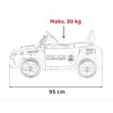 JOKO Elektrické autíčko Polícia 911 4x4, penové kolesá, kožené sedadlo,