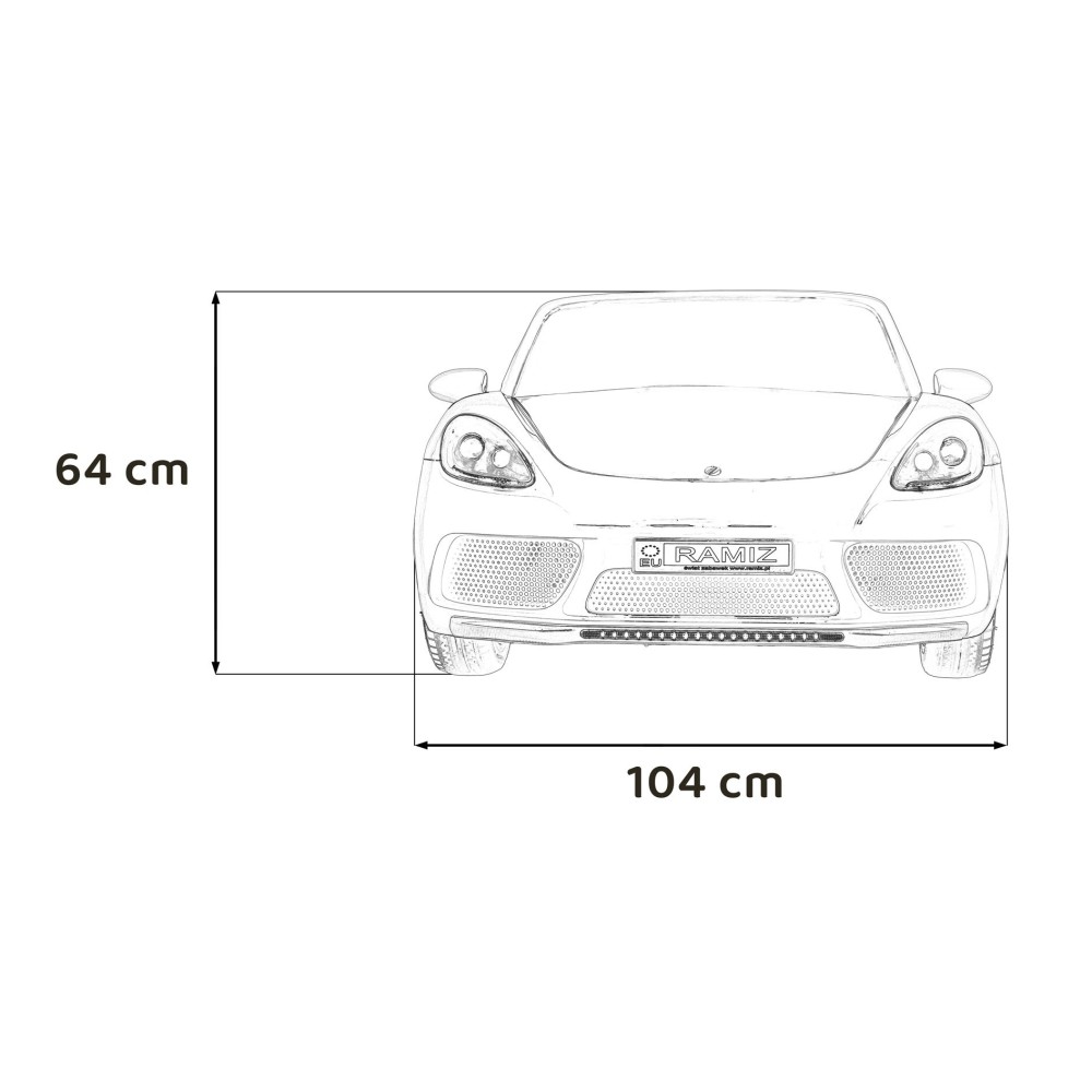 JOKO Veľké Elektrické autíčko Perfecta, Lakované, nafukovacie kolesá, Rýchlosť 15km/h, Dvojmiestne kožené sedadlo, Bezkartáčový 