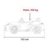 JOKO Veľké Elektrické autíčko Perfecta, Lakované, nafukovacie kolesá, Rýchlosť 15km/h, Dvojmiestne kožené sedadlo, Bezkartáčový 