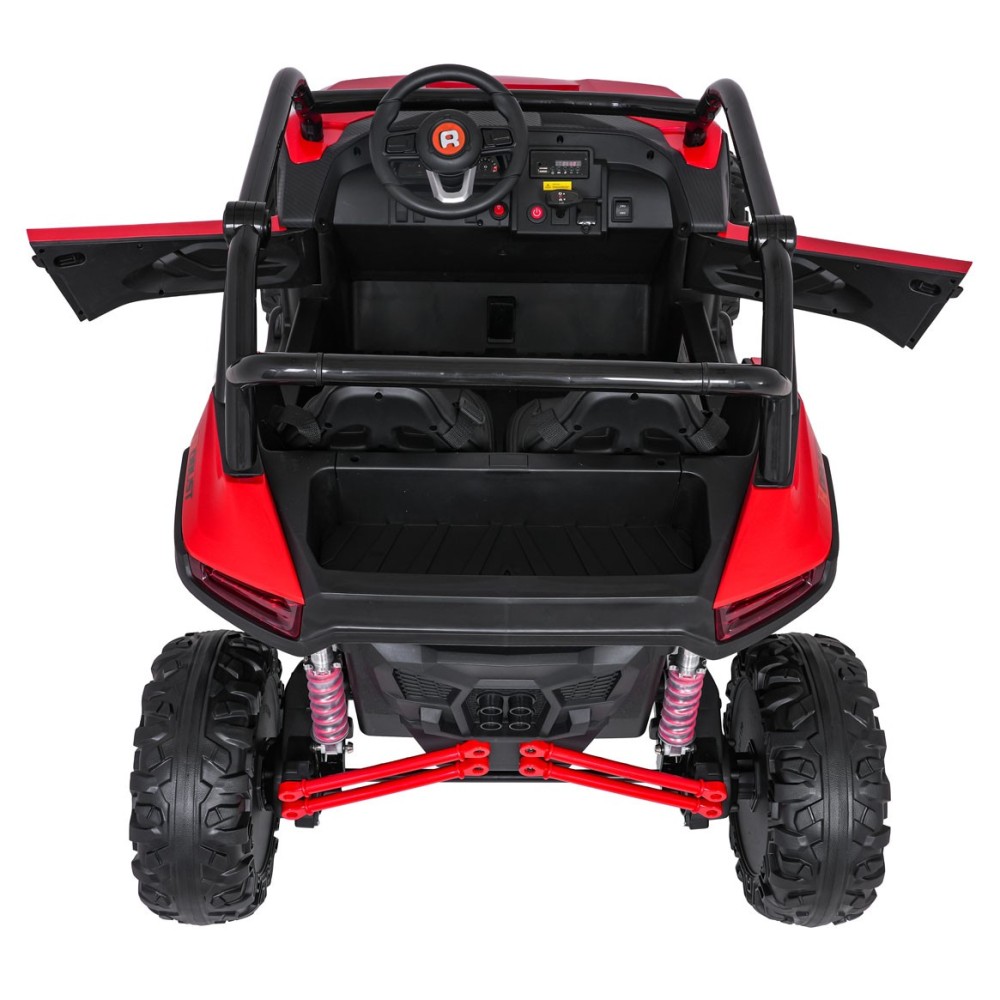 JOKO Elektrické autíčko Buggy RACING Road 2000 4x4, 4x120W, 24V, kožené sedadlo, penové kolesá, červené