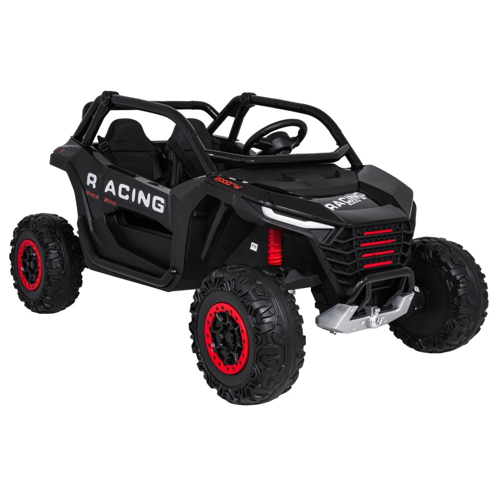 JOKO Elektrické autíčko Buggy RACING Road 2000 4x4, 4x120W, 24V, kožené sedadlo, penové kolesá, čierne