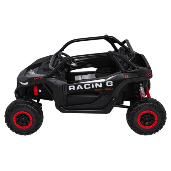 JOKO Elektrické autíčko Buggy RACING Road 2000 4x4, 4x120W, 24V, kožené sedadlo, penové kolesá, čierne