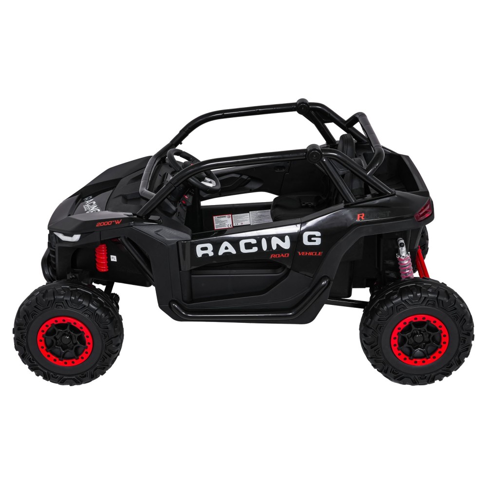 JOKO Elektrické autíčko Buggy RACING Road 2000 4x4, 4x120W, 24V, kožené sedadlo, penové kolesá, čierne
