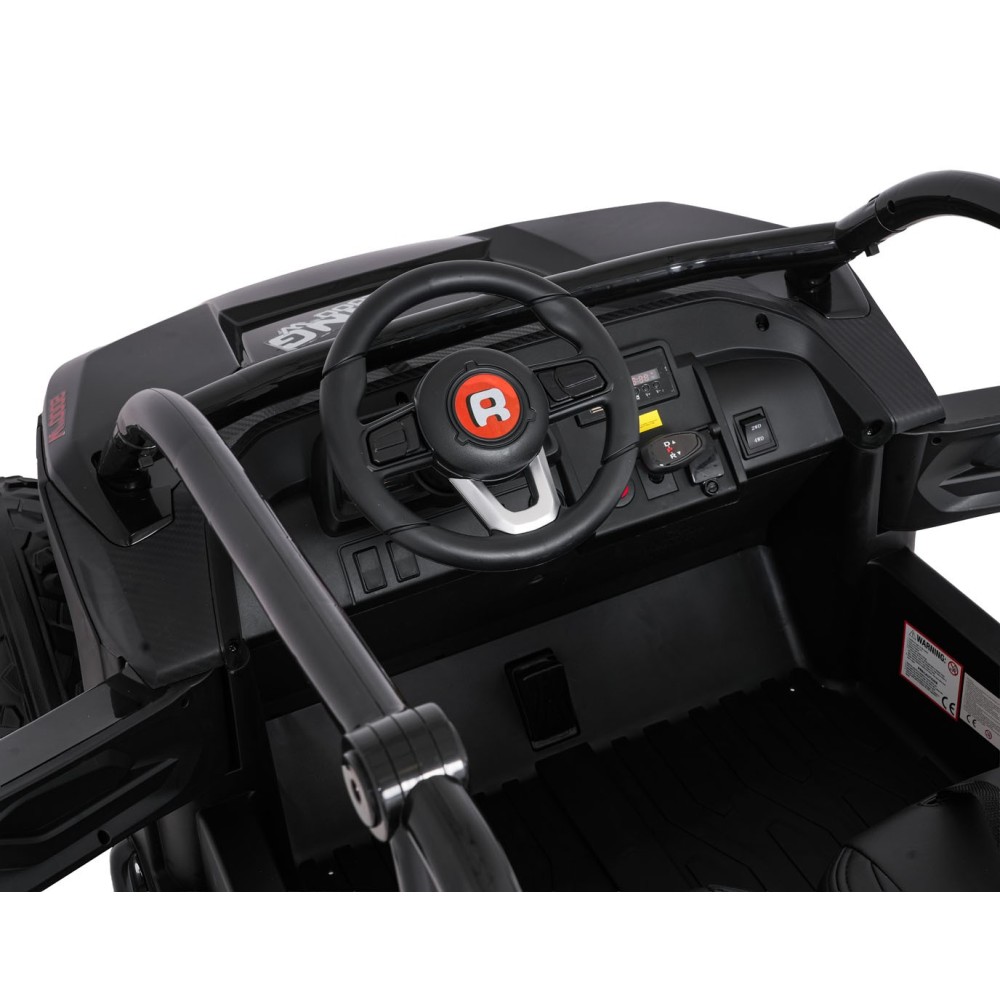 JOKO Elektrické autíčko Buggy RACING Road 2000 4x4, 4x120W, 24V, kožené sedadlo, penové kolesá, čierne
