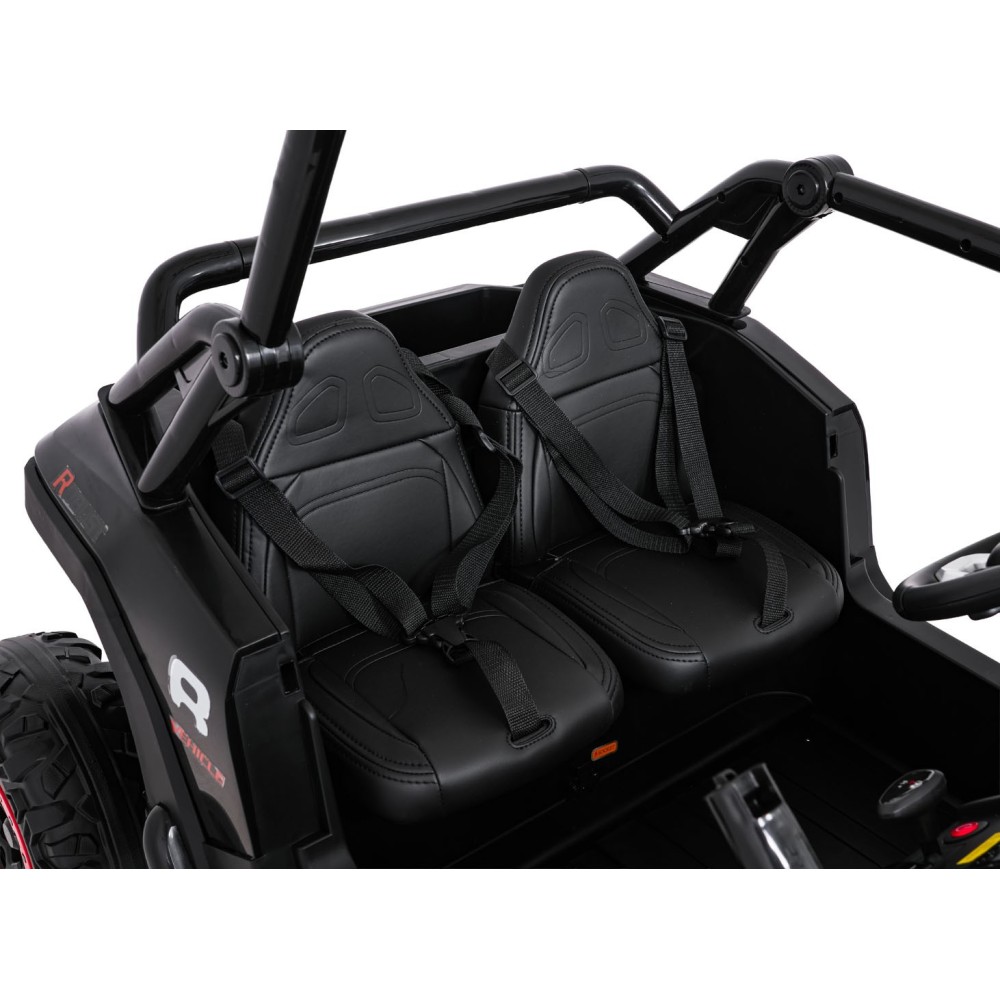 JOKO Elektrické autíčko Buggy RACING Road 2000 4x4, 4x120W, 24V, kožené sedadlo, penové kolesá, čierne